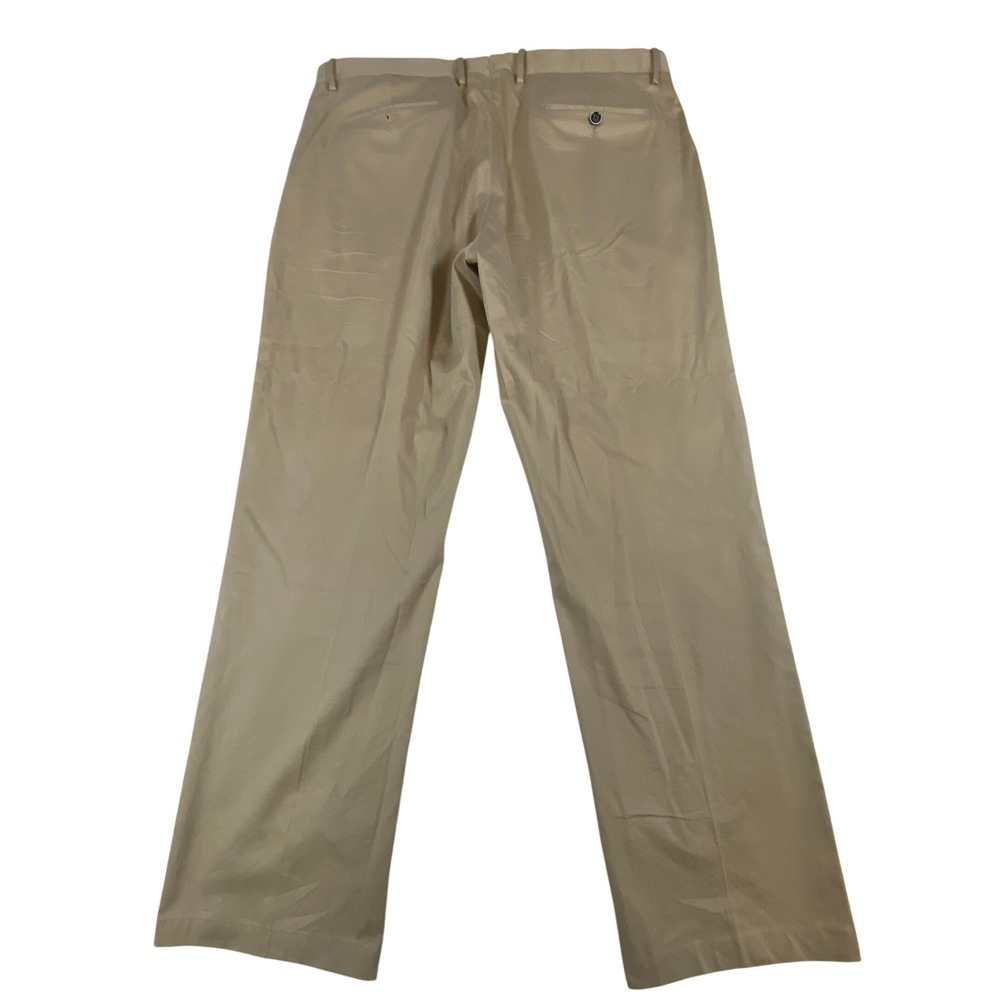 Peter Millar Collection Perfect Poplin Mens Tan Khaki Pants Size 38 Silk Cotton - Picture 2 of 8
